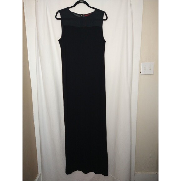NWT TED BAKER Tank Dress Size 4 Long Black Sheer Jersey Versatile Core Basic - Picture 1 of 11